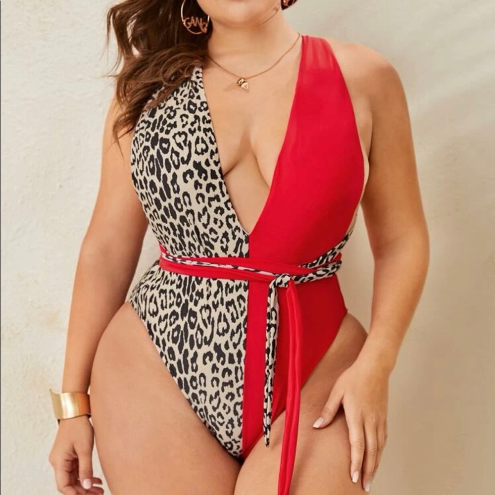 Sz 1X Print Swim Suit